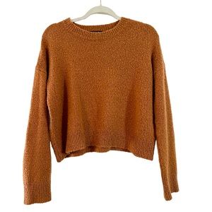 Forever 21 Cropped Burnt Orange/Brownish Sweater Size Small